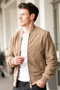 Blouson Homme Schott Lc300 Dark Beige