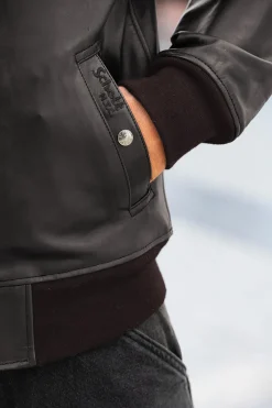 Blouson Homme Schott Lc1380 Dark Brown