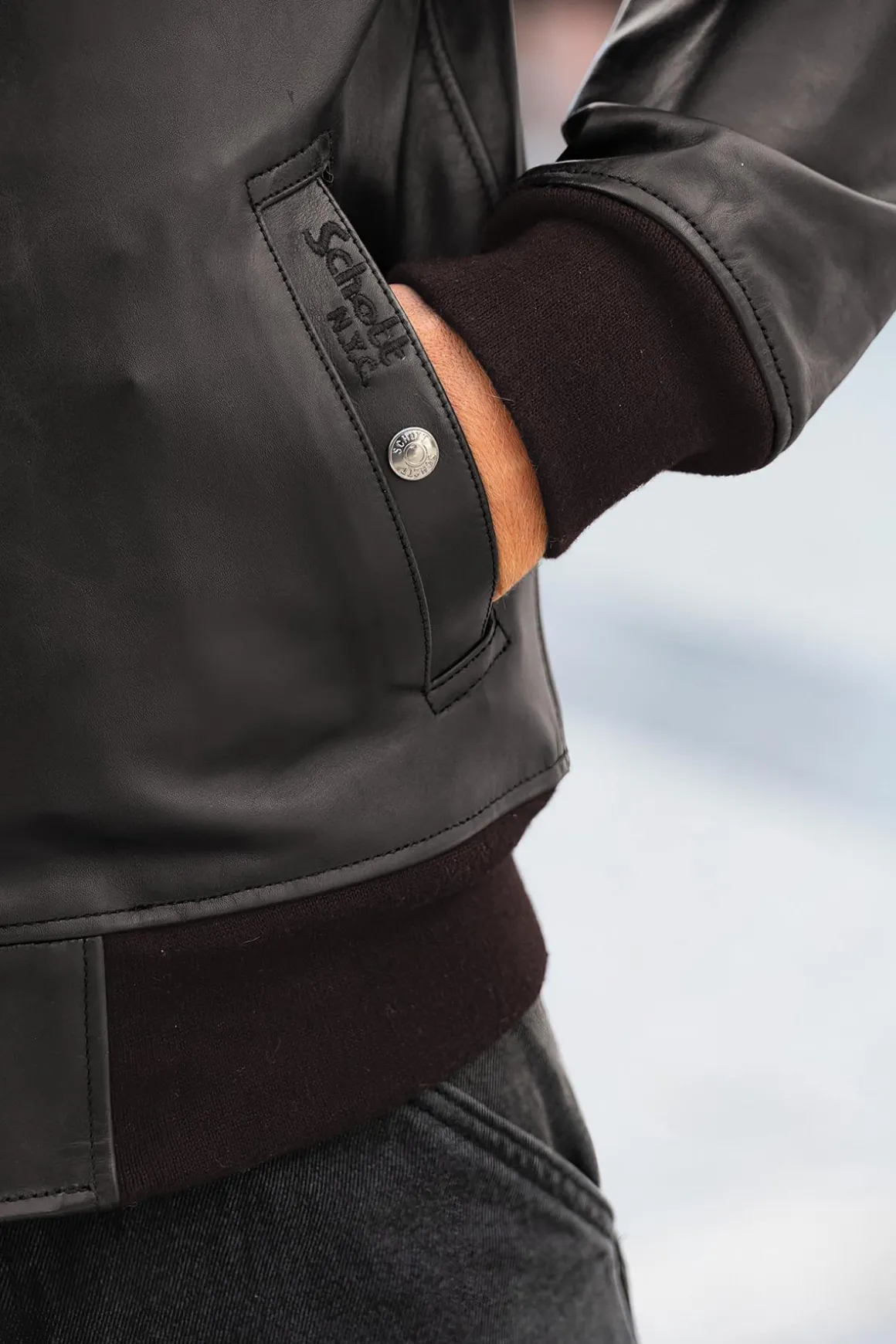 Blouson Homme Schott Lc1380 Dark Brown