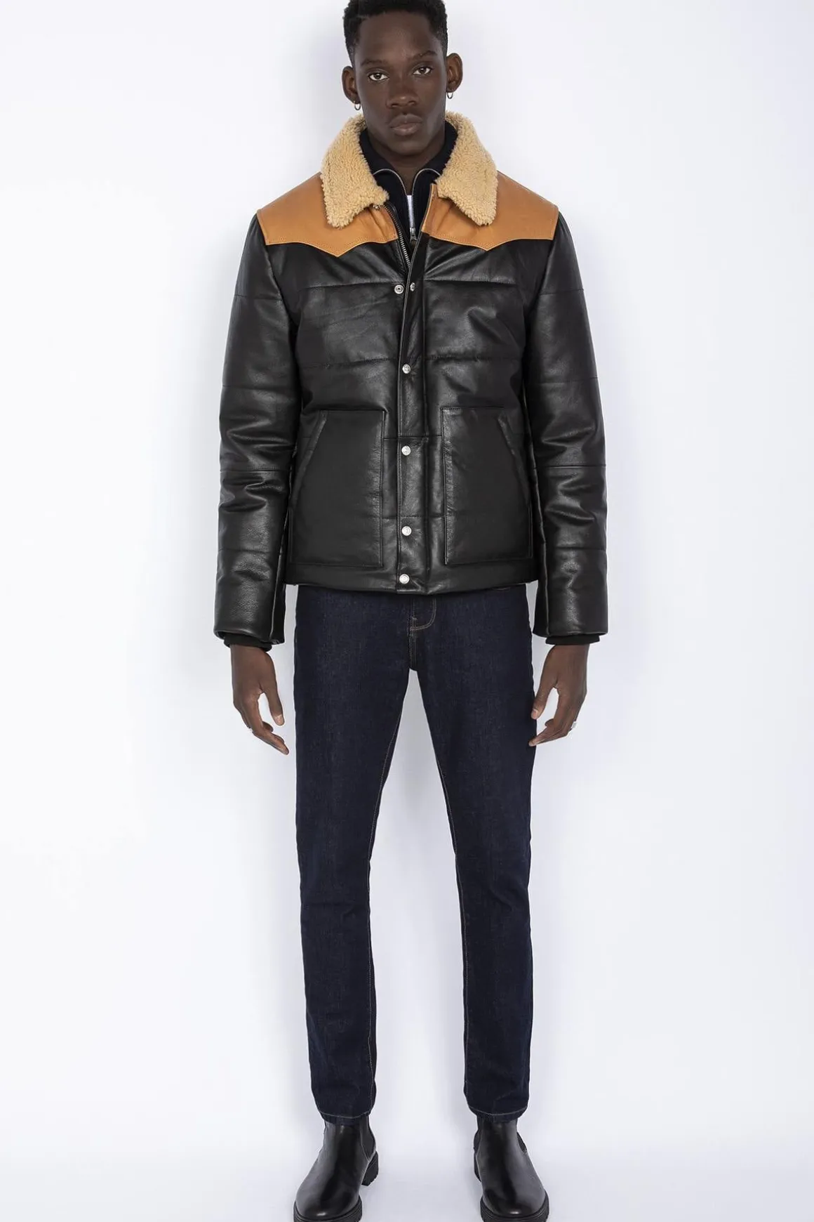 Blouson Homme Schott Lcdayton Black/Cognac