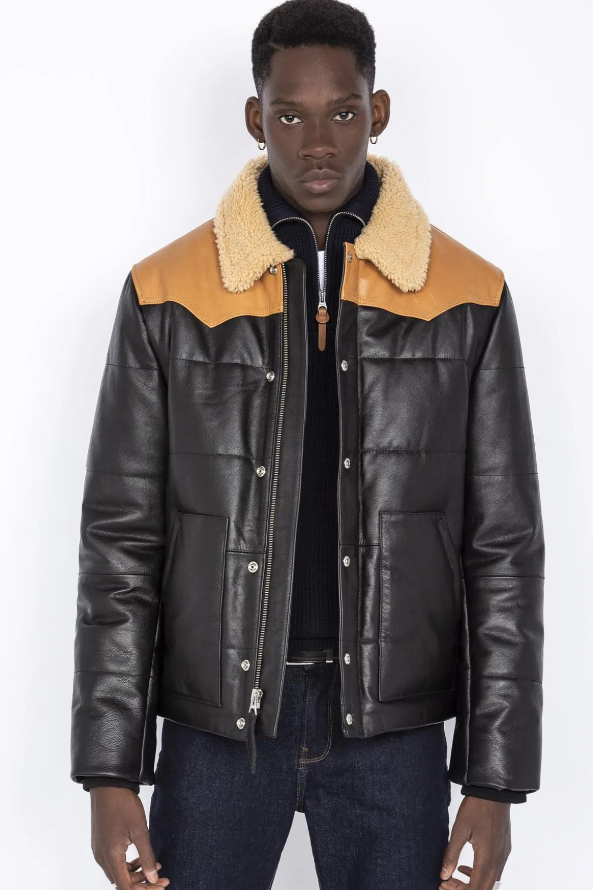 Blouson Homme Schott Lcdayton Black/Cognac