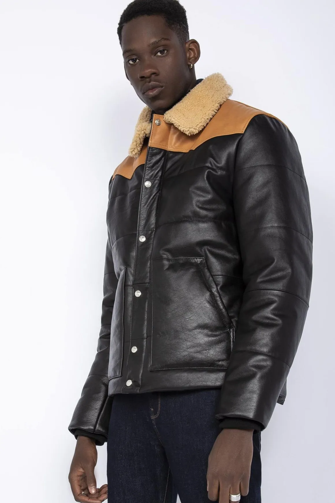 Blouson Homme Schott Lcdayton Black/Cognac