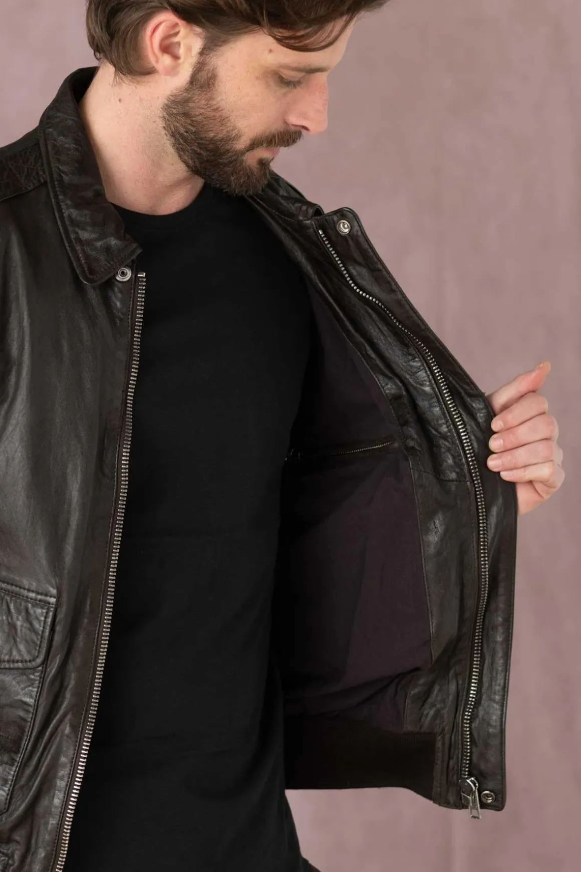Blouson Homme Schott Lcflightwx Brown