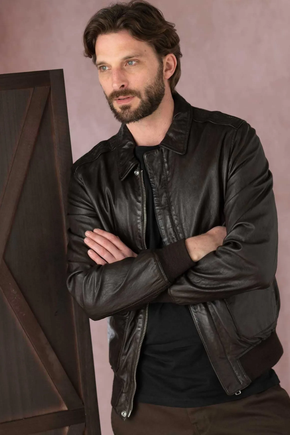 Blouson Homme Schott Lcflightwx Brown