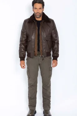 Blouson Homme Schott Lcflyw22 Brown