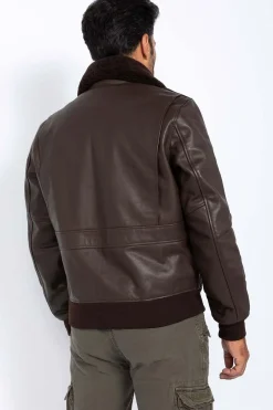 Blouson Homme Schott Lcflyw22 Brown