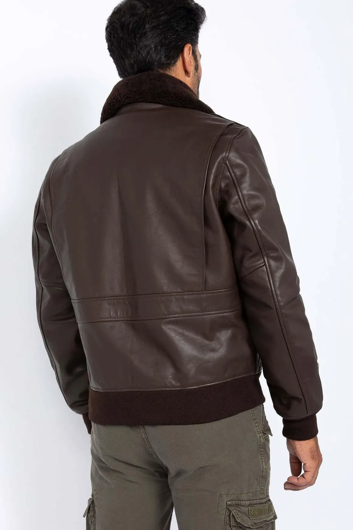 Blouson Homme Schott Lcflyw22 Brown
