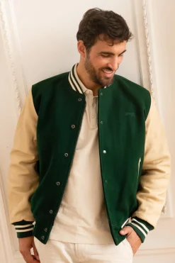 Blouson Homme Schott Lc8705 Green/Beige