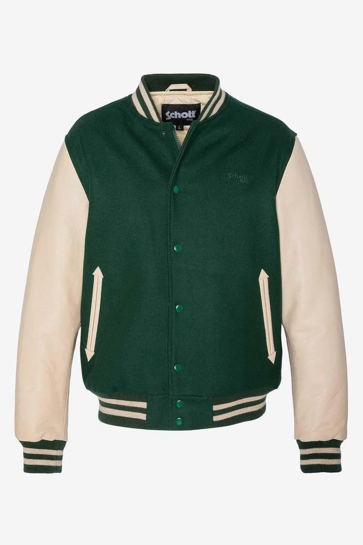 Blouson Homme Schott Lc8705 Green/Beige