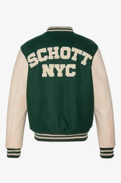 Blouson Homme Schott Lc8705 Green/Beige