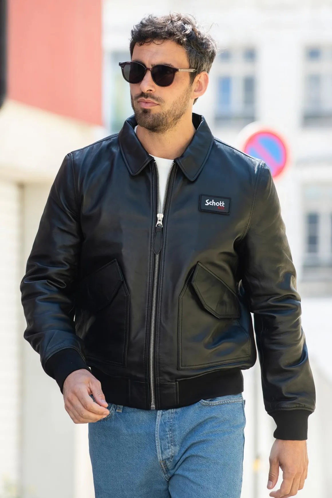 Blouson Homme Schott Lcjet Black
