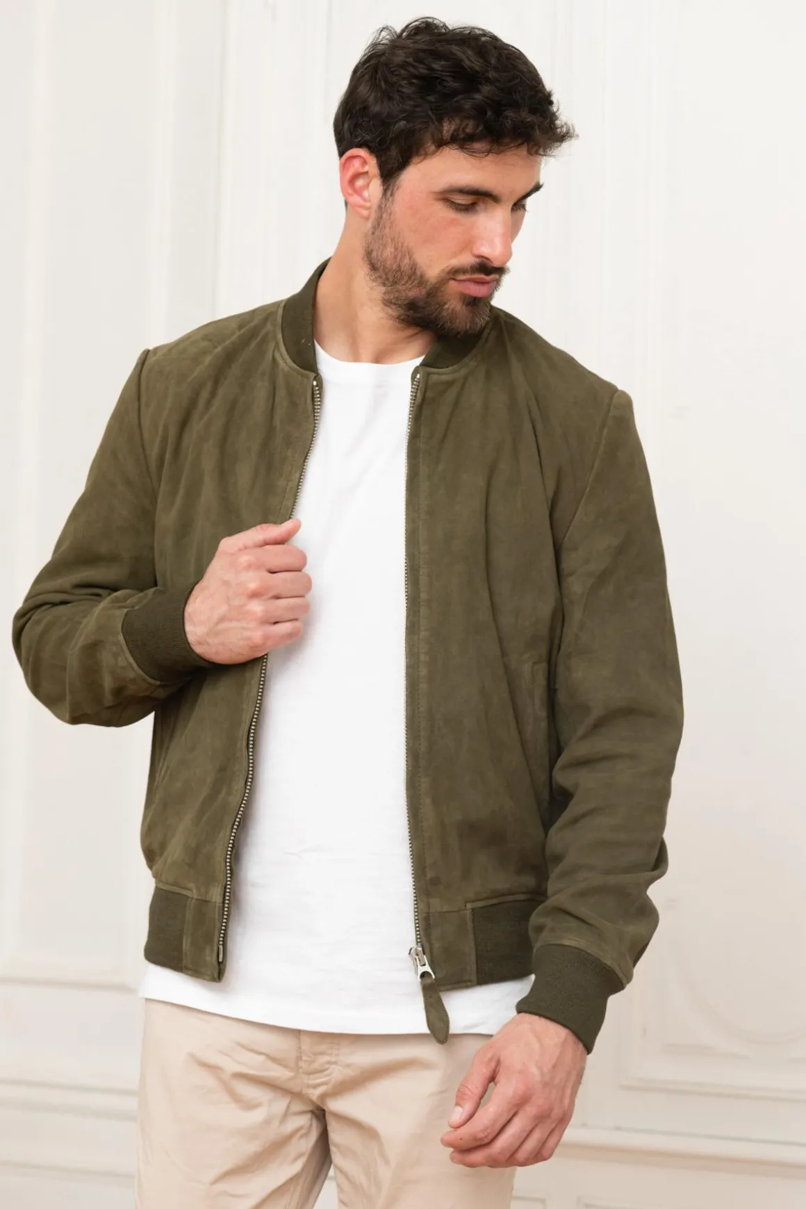 Blouson Homme Schott Lc300 Kaki