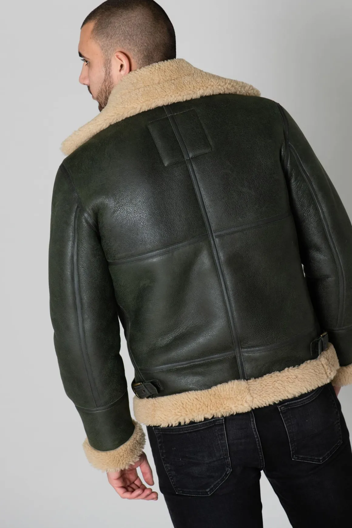 Blouson Homme Schott Lc1259 Kaki/Beige