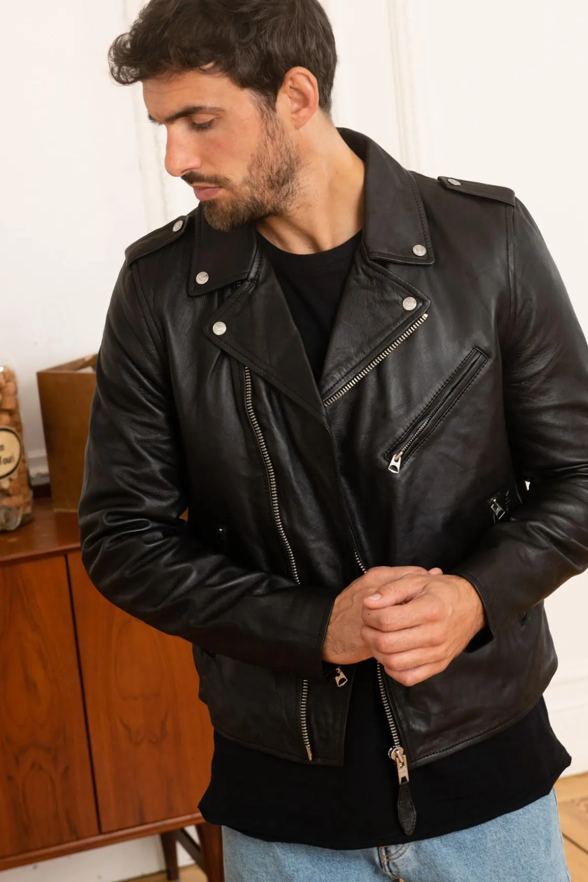 Blouson Homme Schott Lcperfcc Black