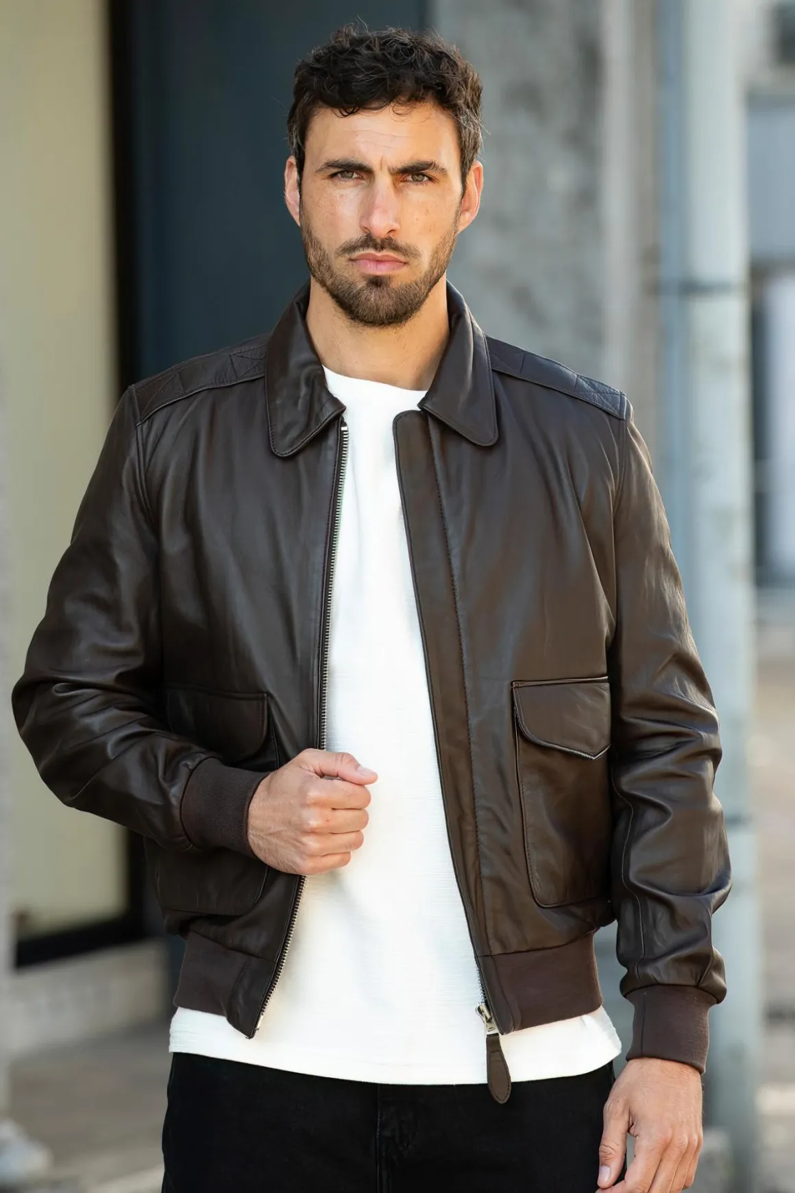 Blouson Homme Schott Lcraf Brown