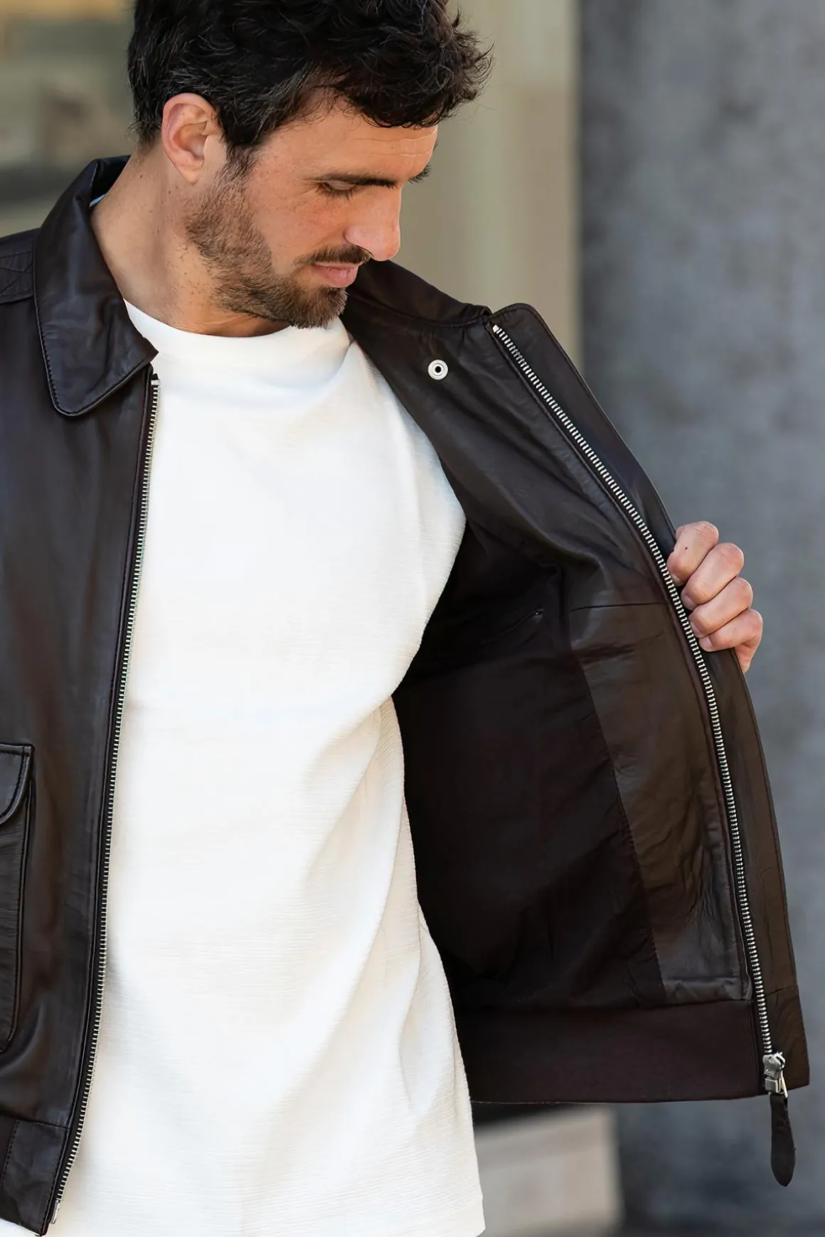 Blouson Homme Schott Lcraf Brown