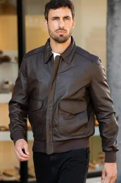 Blouson Homme Schott Lcraf Brown