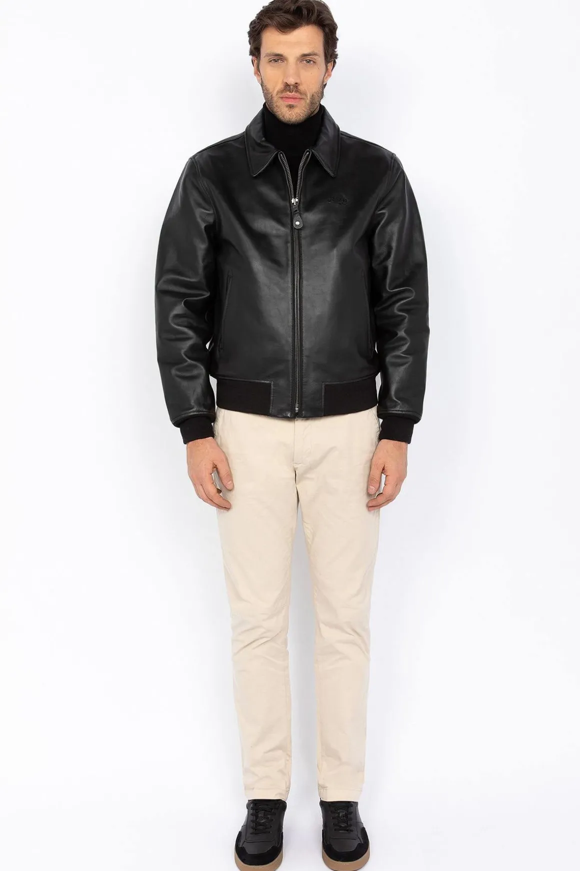 Blouson Homme Schott Lc5100Rib Black
