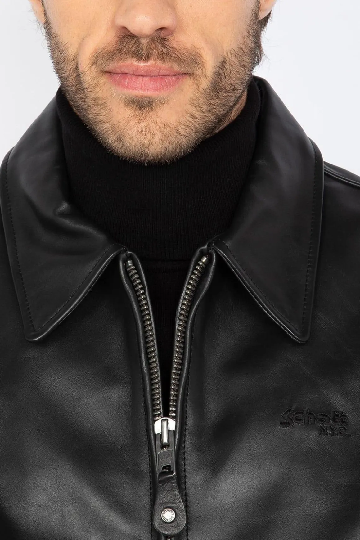 Blouson Homme Schott Lc5100Rib Black