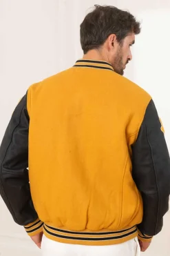 Blouson Homme Schott Lcteddybd2 Yellow/Black