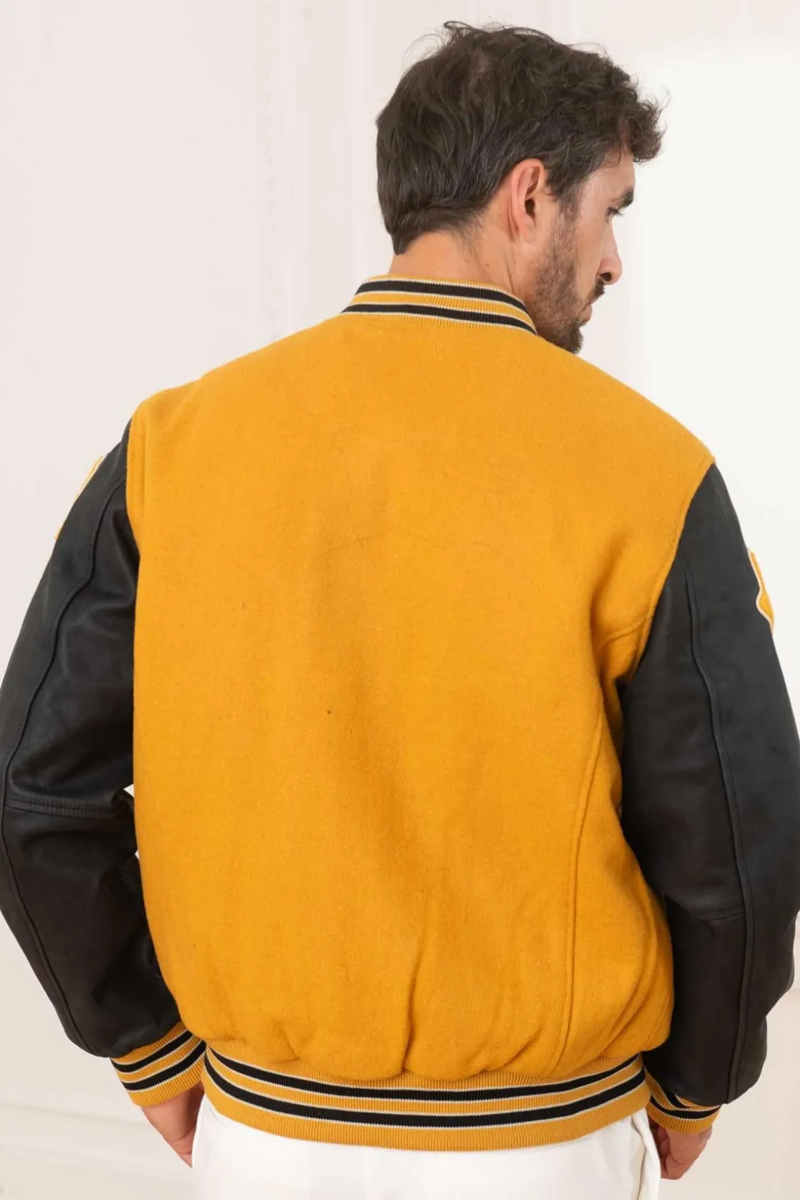 Blouson Homme Schott Lcteddybd2 Yellow/Black