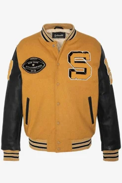 Blouson Homme Schott Lcteddybd2 Yellow/Black