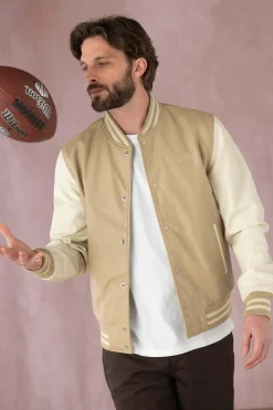 Blouson Homme Schott Lcteddys23Bi Beige/Off