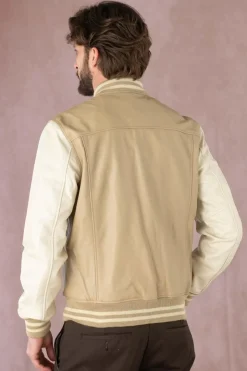 Blouson Homme Schott Lcteddys23Bi Beige/Off