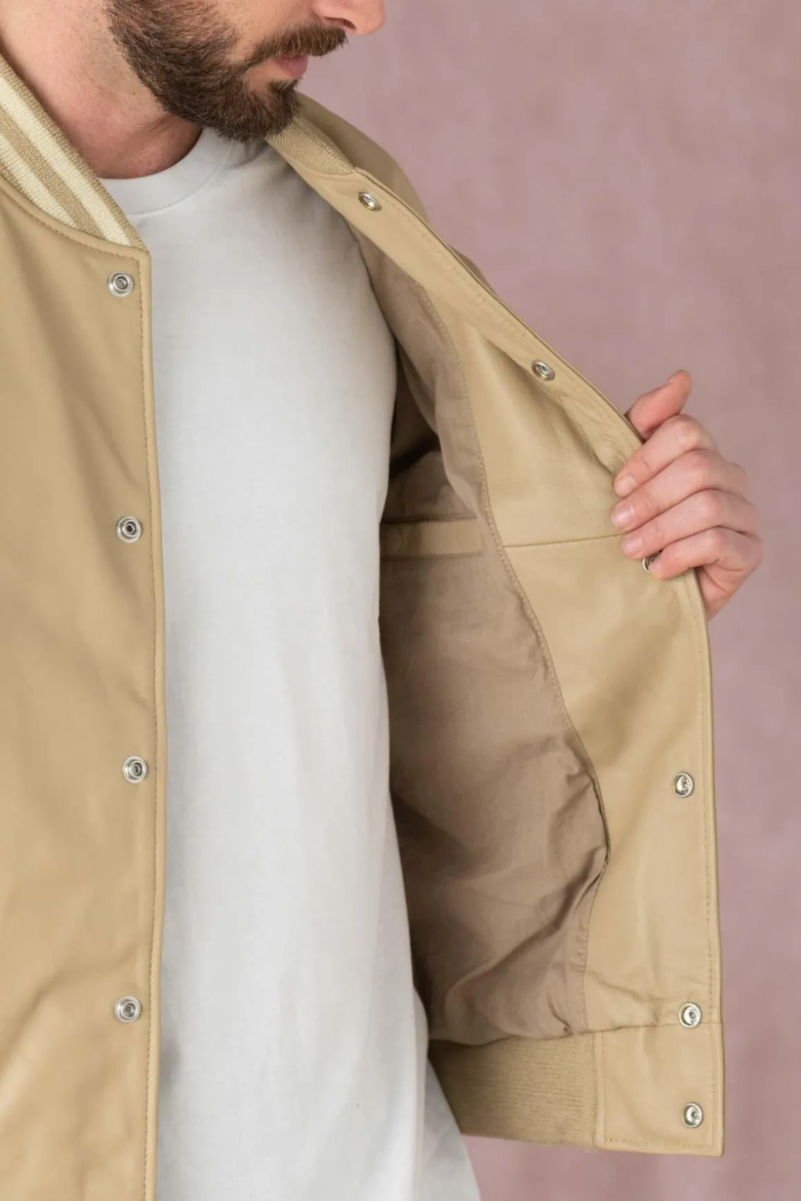 Blouson Homme Schott Lcteddys23Bi Beige/Off