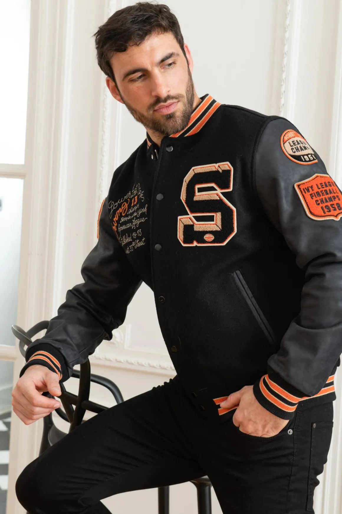 Blouson Homme Schott Lcteddybd Black Black