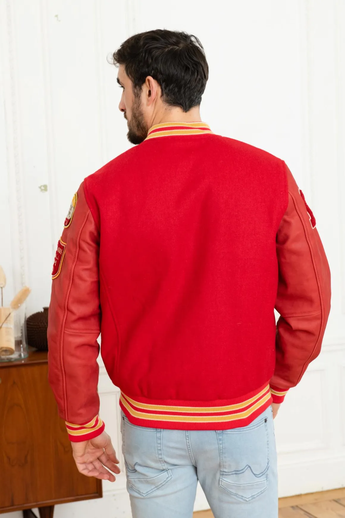 Blouson Homme Schott Lcteddybd Red Red