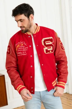 Blouson Homme Schott Lcteddybd Red Red