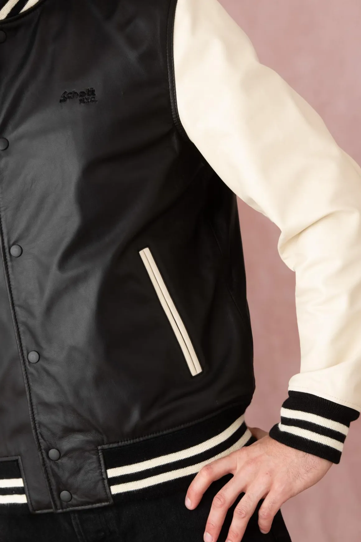 Blouson Homme Schott Lcteddys23Bi Black/O