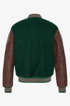 Blouson Homme Schott Lcteddybd2 Green/Cordovan