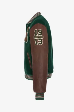 Blouson Homme Schott Lcteddybd2 Green/Cordovan