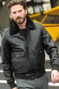 Blouson Homme Schott Lctopgun Black