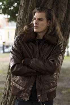 Blouson Homme Schott Lctopgun Brown