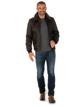 Blouson Homme Schott Lctopgun Brown