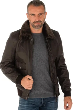 Blouson Homme Schott Lctopgun Brown