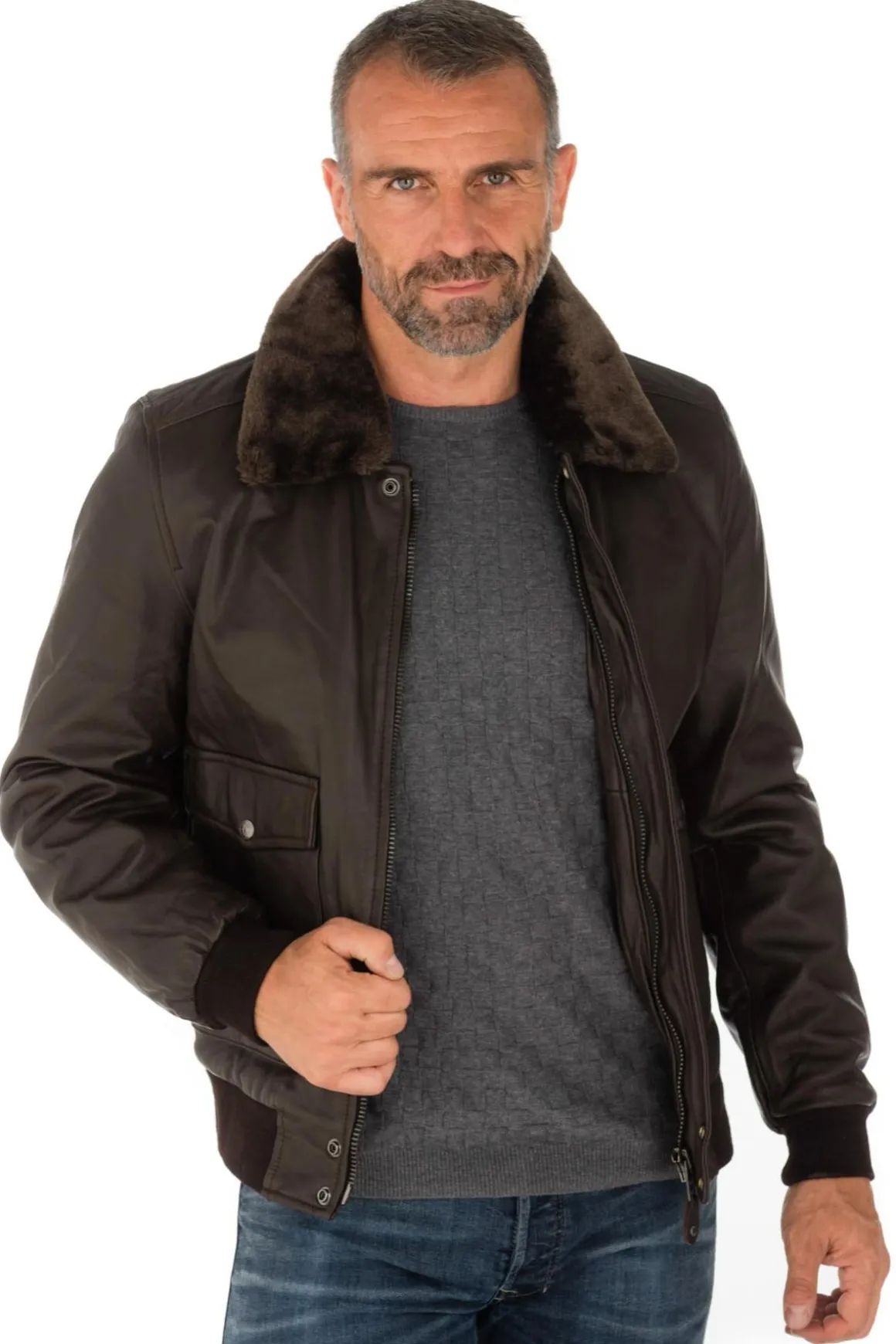 Blouson Homme Schott Lctopgun Brown