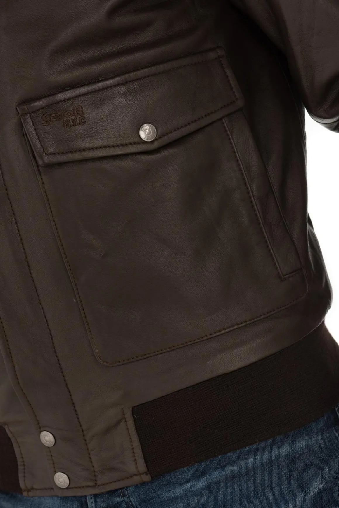 Blouson Homme Schott Lctopgun Brown