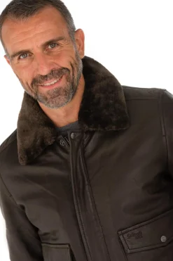 Blouson Homme Schott Lctopgun Brown