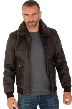 Blouson Homme Schott Lctopgun Brown