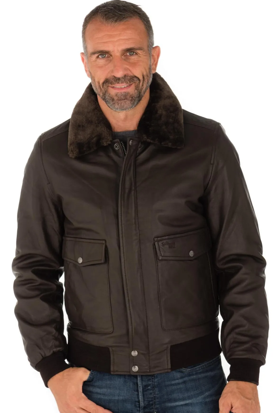 Blouson Homme Schott Lctopgun Brown