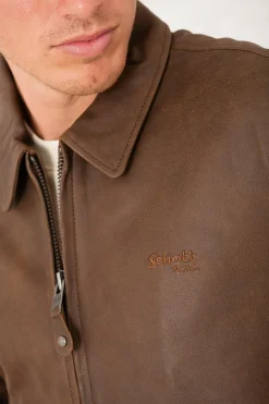 Blouson Homme Schott Lc5100Vint Ant. Brown