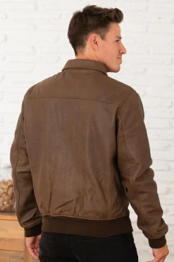 Blouson Homme Schott Lc5100Vint Ant. Brown