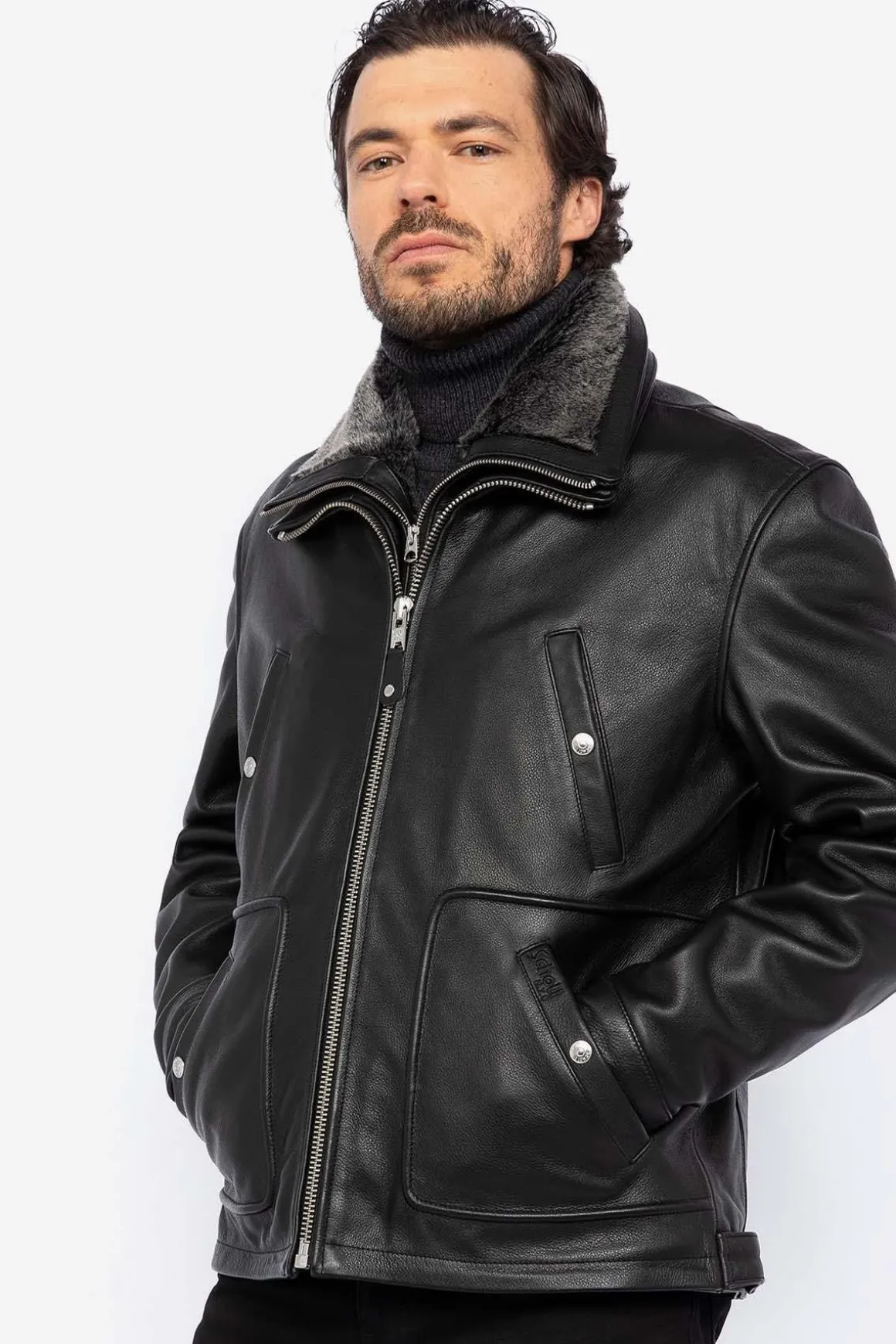 Blouson Homme Schott Lc8100W23 Black