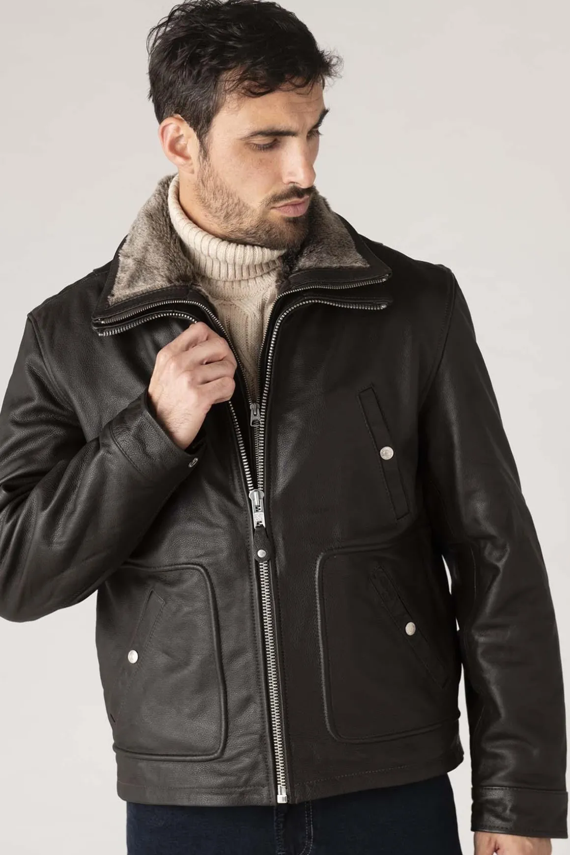 Blouson Homme Schott Lc8100W23 Brown