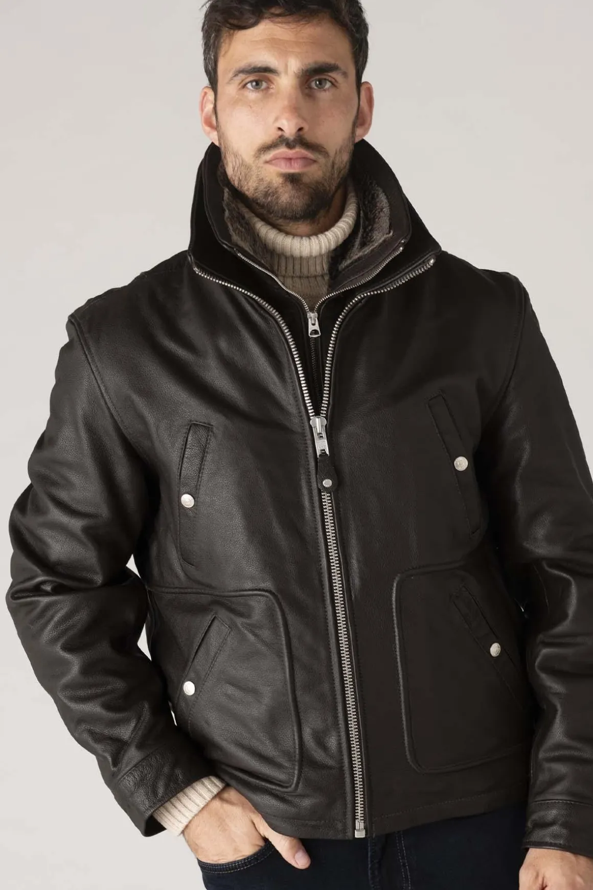Blouson Homme Schott Lc8100W23 Brown
