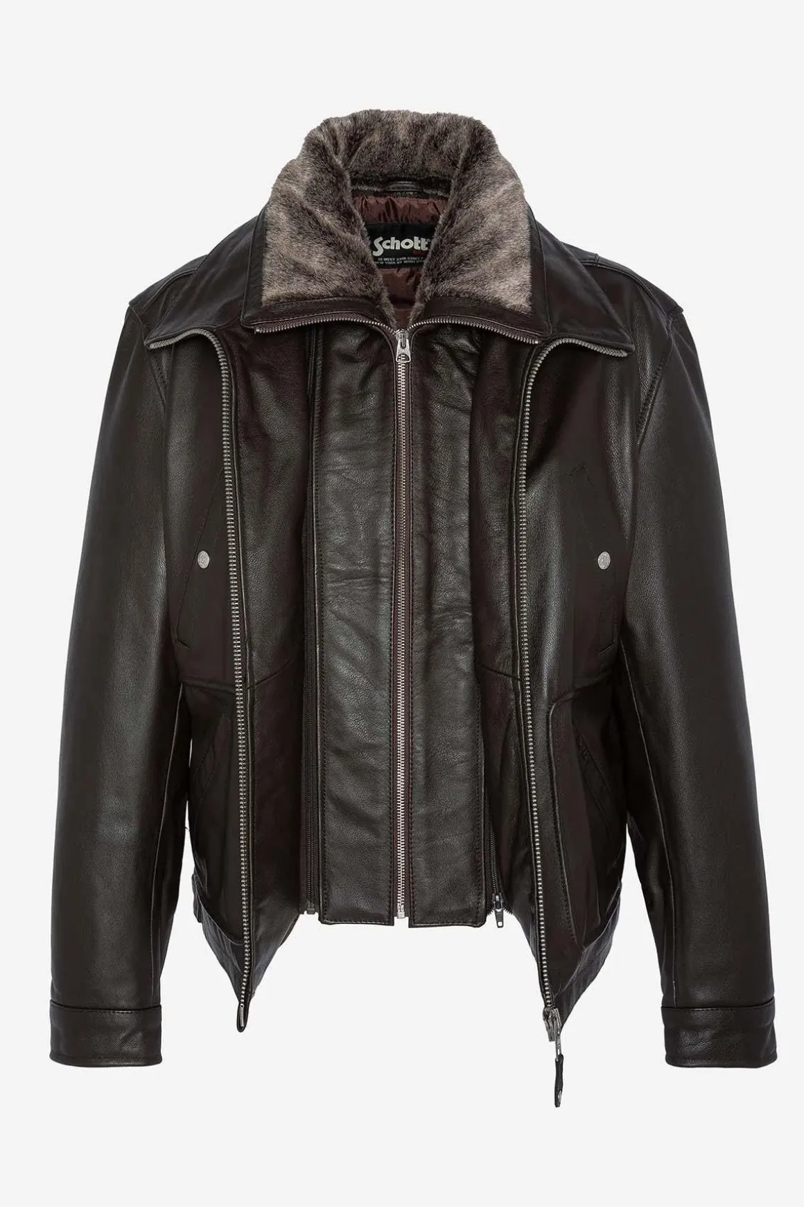Blouson Homme Schott Lc8100W23 Brown
